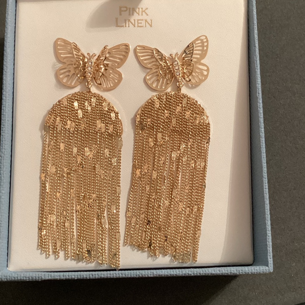 Gold Butterfly Earrings